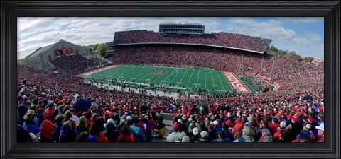 Framed University Of Wisconsin Football Game, Camp Randall Stadium, Madison, Wisconsin, USA Print