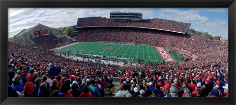 Framed University Of Wisconsin Football Game, Camp Randall Stadium, Madison, Wisconsin, USA Print