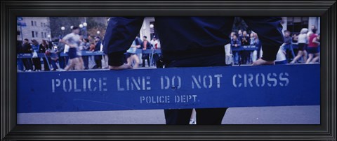 Framed Group of people running in a marathon, New York City, New York State, USA Print