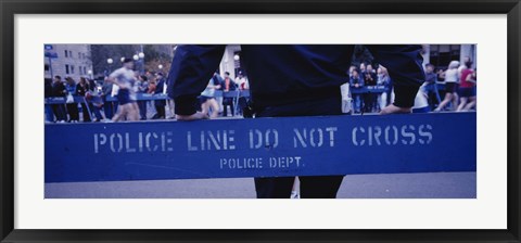 Framed Group of people running in a marathon, New York City, New York State, USA Print