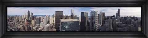 Framed Chicago skyscrapers with lake in the background, IL Print