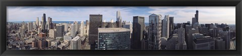 Framed Chicago skyscrapers with lake in the background, IL Print