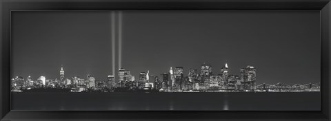 Framed Two beams into the sky, New York NY Print