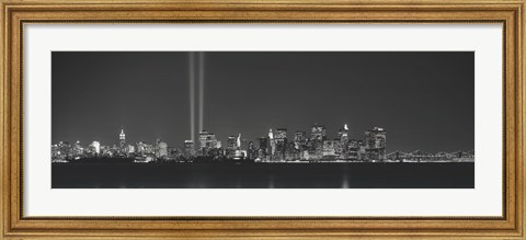 Framed Two beams into the sky, New York NY Print