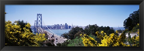 Framed Bay Bridge In San Francisco, San Francisco, California, USA Print
