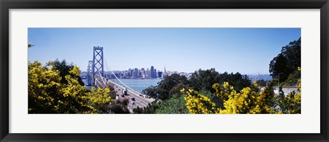 Framed Bay Bridge In San Francisco, San Francisco, California, USA Print