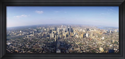 Framed Bird&#39;s eye view of a city, Philadelphia, Pennsylvania Print
