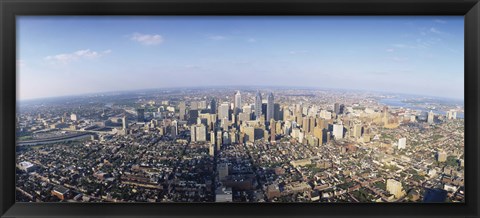 Framed Bird&#39;s eye view of a city, Philadelphia, Pennsylvania Print