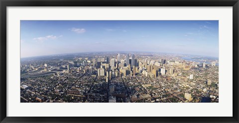 Framed Bird&#39;s eye view of a city, Philadelphia, Pennsylvania Print