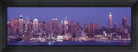 Framed Dusk, West Side, NYC, New York City, US Print