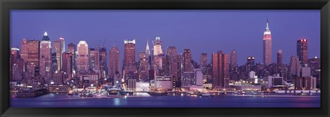 Framed Dusk, West Side, NYC, New York City, US Print