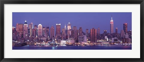 Framed Dusk, West Side, NYC, New York City, US Print