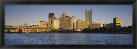 Framed Buildings and Bridge in Pittsburgh, Pennsylvania Print