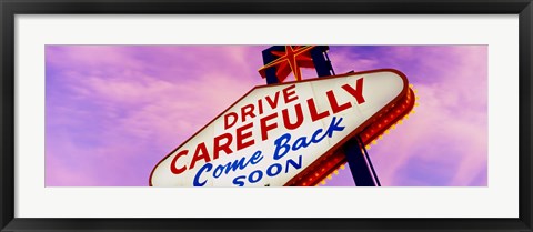 Framed Sign, Las Vegas Nevada, USA Print