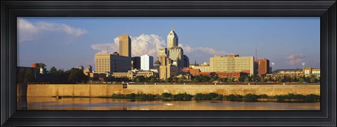 Framed Buildings at the waterfront, White River, Indianapolis, Marion County, Indiana, USA Print