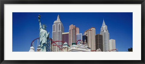 Framed Low angle view of skyscrapers, New York New York, Las Vegas, Nevada, USA Print