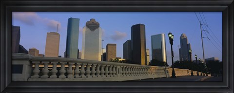 Framed Low Angle View Of Buildings, Houston, Texas, USA Print