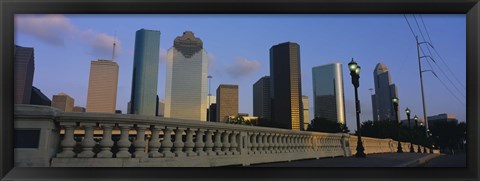 Framed Low Angle View Of Buildings, Houston, Texas, USA Print