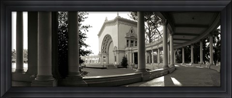 Framed Pavilion in Balboa Park, San Diego, California Print