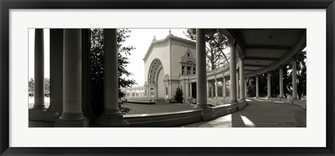 Framed Pavilion in Balboa Park, San Diego, California Print