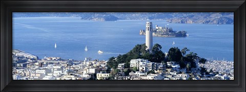 Framed San Francisco and Alcatraz Island Print