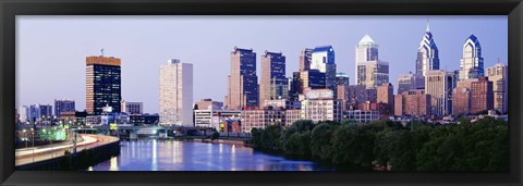 Framed Skyline View of Downtown Philadelphia Print