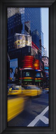 Framed Traffic on a street, Times Square, Manhattan, New York City, New York State, USA Print