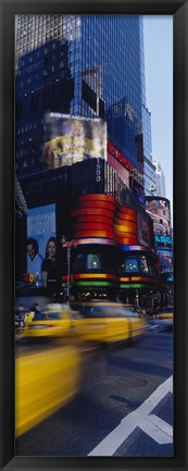 Framed Traffic on a street, Times Square, Manhattan, New York City, New York State, USA Print