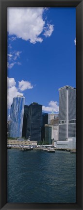 Framed Low angle view of skyscrapers, Manhattan Print