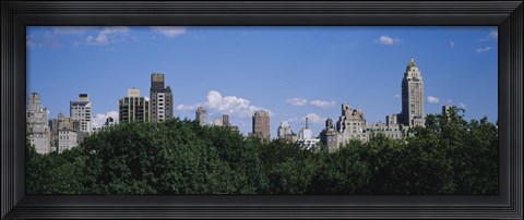 Framed Manhattan Buildings Rising above the Trees Print