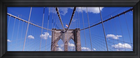Framed Brooklyn Bridge Cables and Tower, New York City Print
