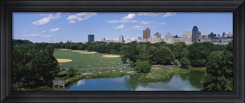 Framed Great Lawn, Central Park, Manhattan, NYC, New York City, New York State, USA Print
