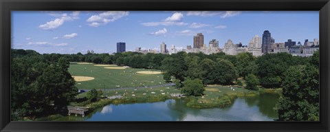 Framed Great Lawn, Central Park, Manhattan, NYC, New York City, New York State, USA Print