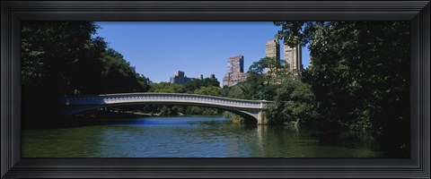 Framed Bridge Over A Lake, Bow Bridge, Manhattan, NYC, New York City, New York State, USA Print