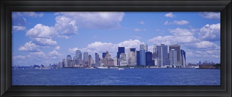 Framed Skyscrapers on the waterfront, Manhattan Print