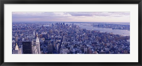 Framed Aerial View From Top Of Empire State Building, Manhattan, NYC, New York City, New York State, USA Print