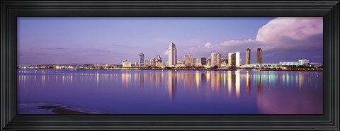 Framed USA, California, San Diego, Financial district Print