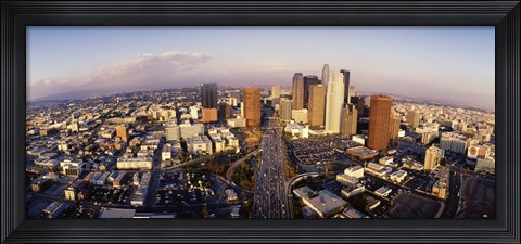 Framed USA, California, Los Angeles, Financial District Print