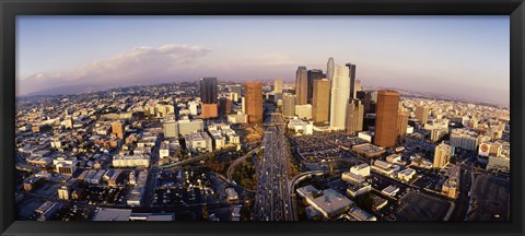 Framed USA, California, Los Angeles, Financial District Print