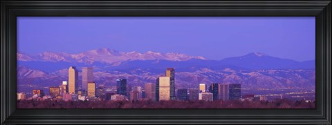 Framed Denver Skyline, Colorado Print