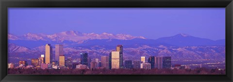 Framed Denver Skyline, Colorado Print