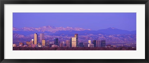 Framed Denver Skyline, Colorado Print