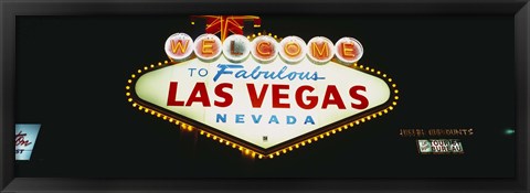 Framed Las Vegas neon sign, Nevada Print