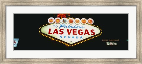 Framed Las Vegas neon sign, Nevada Print