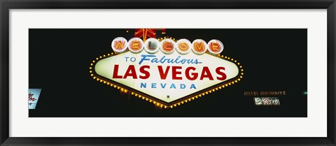 Framed Las Vegas neon sign, Nevada Print