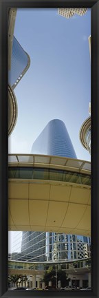 Framed Low angle view of buildings in a city, Enron Center, Houston, Texas Print