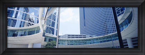 Framed Low angle view of skyscrapers, Enron Center, Houston, Texas, USA Print