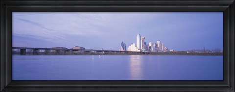 Framed Buildings on the waterfront, Dallas, Texas, USA Print