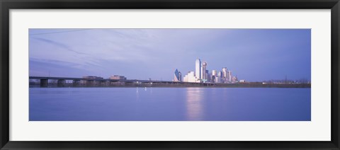 Framed Buildings on the waterfront, Dallas, Texas, USA Print