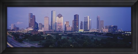 Framed Houston buildings, Texas Print